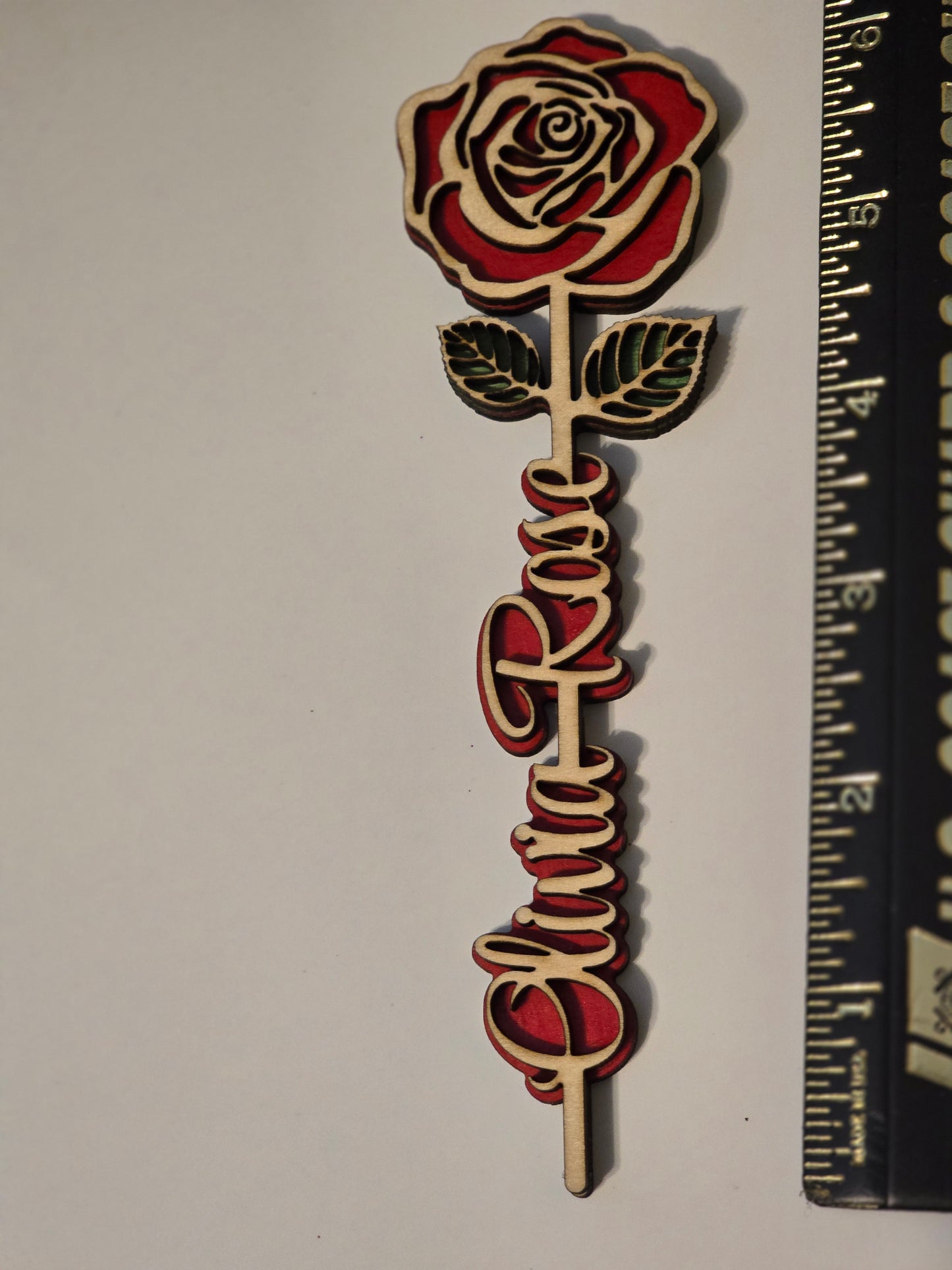 Wooden Rose with personalized new