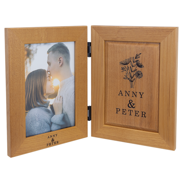 Genuine Red Alder Wood, Dual picture Frames