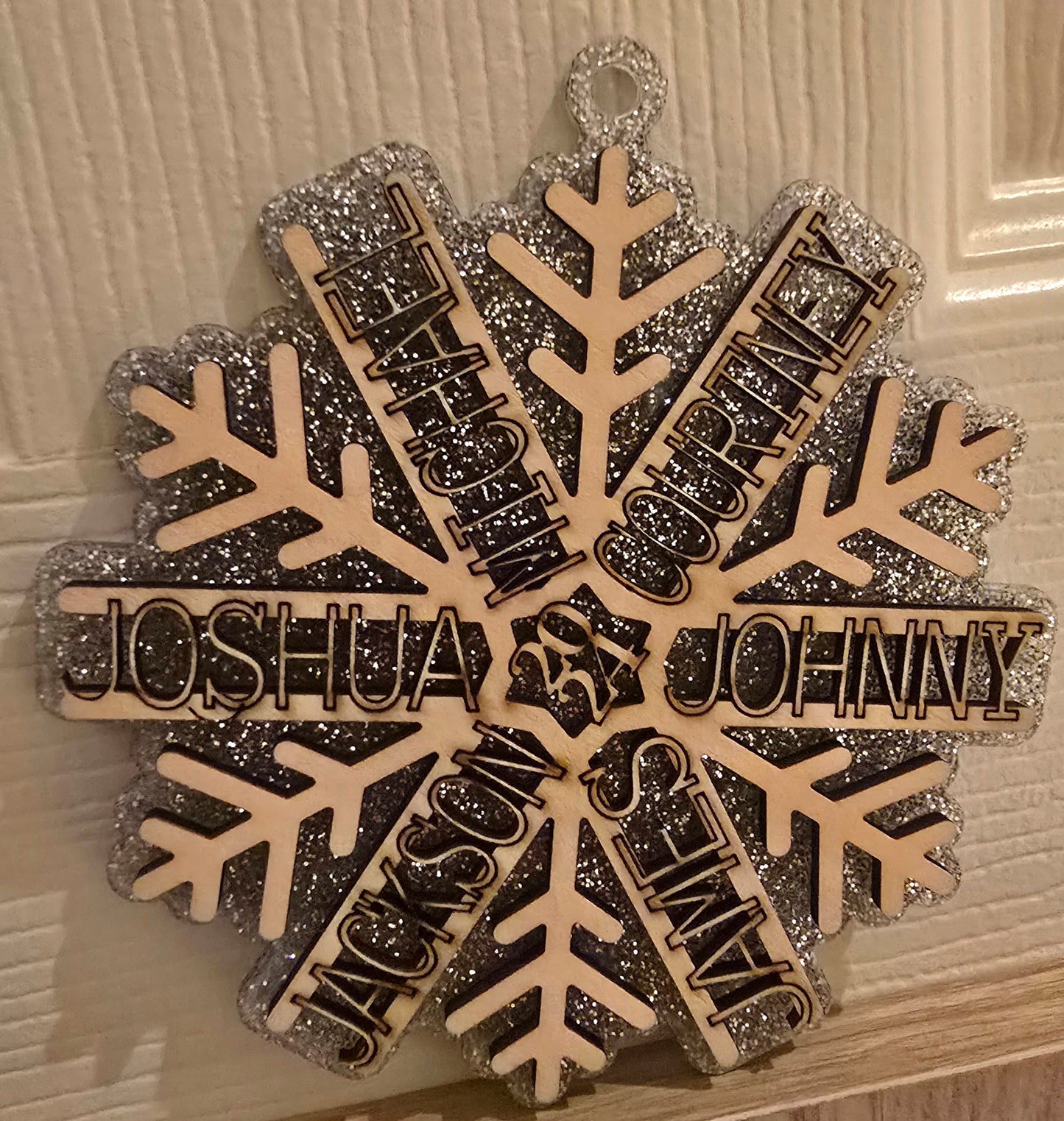 Snowflake Christmas Family Ornament