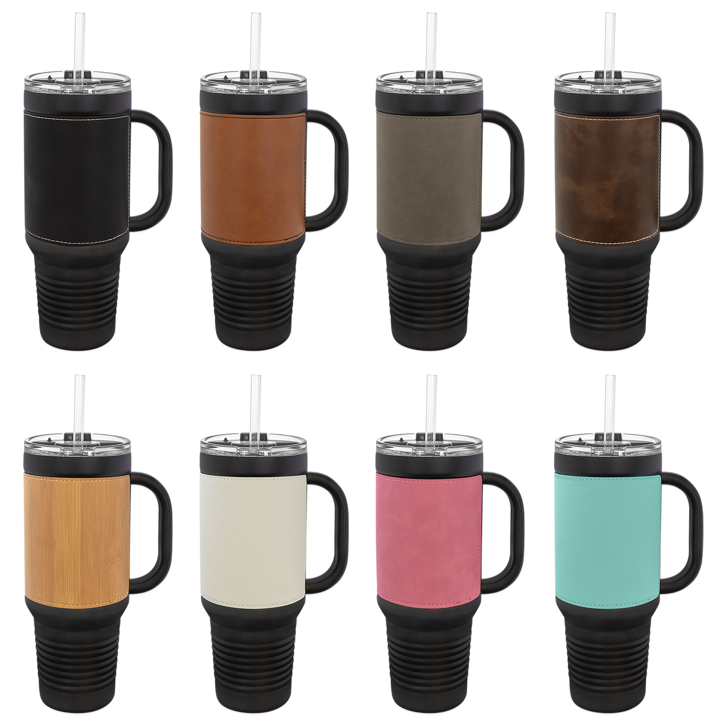 Black Polar Camel 40oz Leatherette Travel Mugs