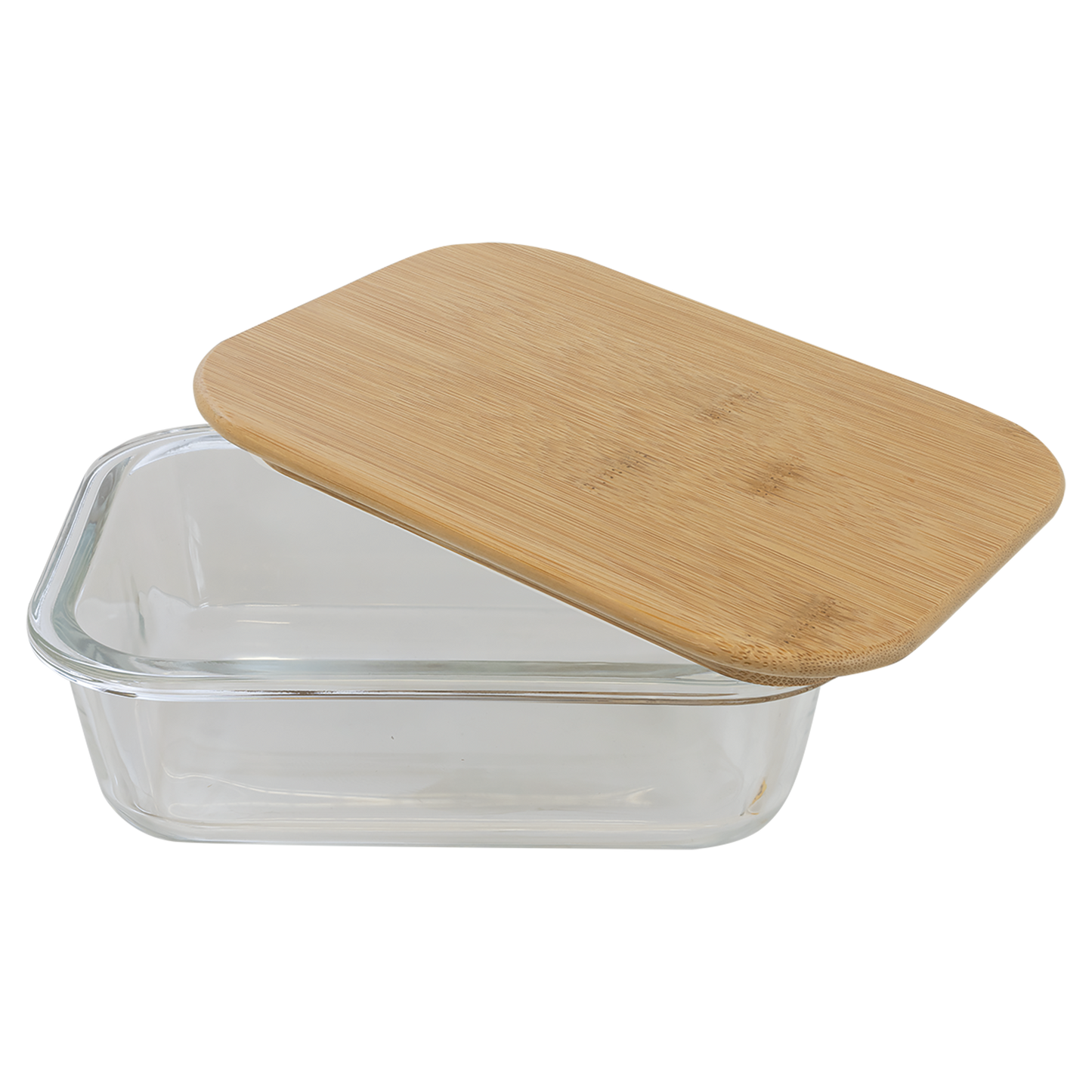 Square Glass Containers with Bamboo Lids