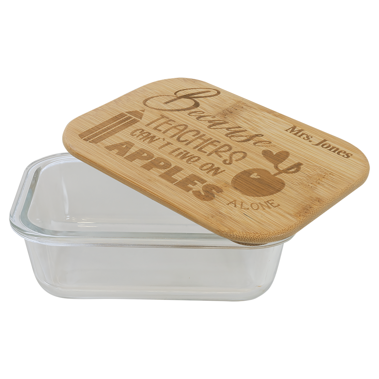 Square Glass Containers with Bamboo Lids