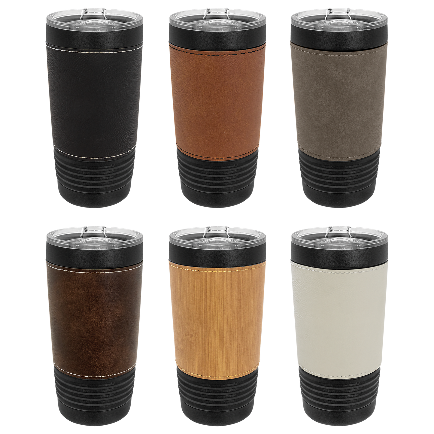 Black Polar Camel Leatherette 20 oz Tumblers