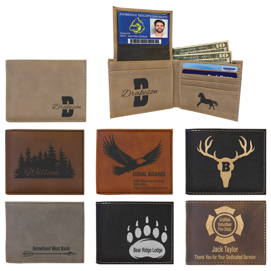 Leatherette Bi-Fold Wallets